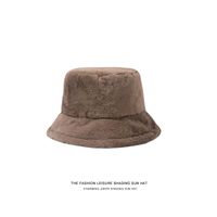Women's Basic Simple Style Solid Color Wide Eaves Bucket Hat sku image 2