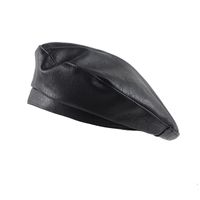 Women's Basic Lady Simple Style Solid Color Eaveless Beret Hat main image 3