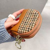 Unisex Houndstooth Pu Leather Zipper Wallets main image 5