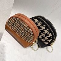 Unisex Houndstooth Pu Leather Zipper Wallets main image 4