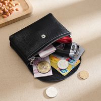 Women's Solid Color Leather Buckle Coin Purses sku image 10