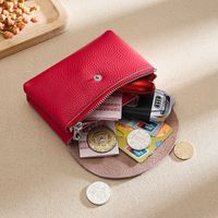 Women's Solid Color Leather Buckle Coin Purses sku image 13