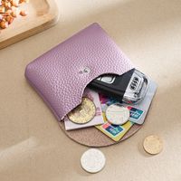 Women's Solid Color Leather Buckle Coin Purses sku image 7