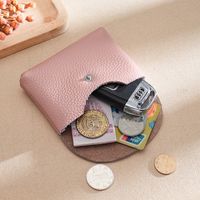 Women's Solid Color Leather Buckle Coin Purses sku image 5