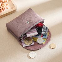 Women's Solid Color Leather Zipper Wallets sku image 14