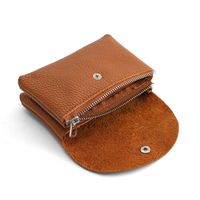 Women's Solid Color Leather Zipper Wallets main image 6