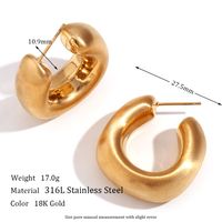 1 Pair Simple Style Classic Style Solid Color Plating Stainless Steel 18k Gold Plated Ear Cuffs sku image 5