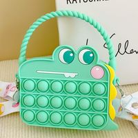 Girl's All Seasons Silica Gel Cartoon Cute Square Zipper Handbag main image 4