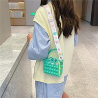 Girl's All Seasons Silica Gel Cartoon Cute Square Zipper Handbag main image 2