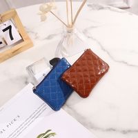 Women's Solid Color Lingge Pu Leather Zipper Wallets main image 5