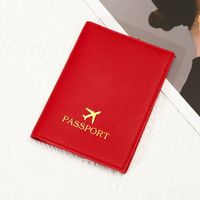 Unisex Basic Solid Color Pu Leather Passport Holders sku image 2