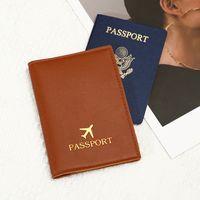 Unisex Basic Solid Color Pu Leather Passport Holders main image 2