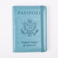 Unisex Basic Letter Flower Pu Leather Passport Holders sku image 4