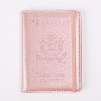 Unisex Basic Letter Flower Pu Leather Passport Holders sku image 1