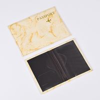 Unisex Elegant Letter Solid Color Pu Leather Passport Holders sku image 1