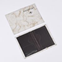 Unisex Elegant Letter Solid Color Pu Leather Passport Holders sku image 5