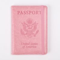 Unisex Basic Letter Flower Pu Leather Passport Holders sku image 3