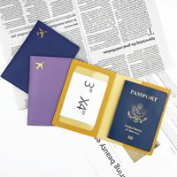 Unisex Elegant Solid Color Pu Leather Passport Holders main image 3