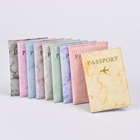 Unisex Elegant Letter Solid Color Pu Leather Passport Holders main image 3