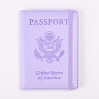 Unisex Basic Letter Flower Pu Leather Passport Holders main image 3