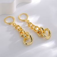 1 Pair Bohemian Beach Solid Color Tortoise Plating Copper 18k Gold Plated Drop Earrings main image 5