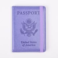 Unisex Basic Letter Flower Pu Leather Passport Holders sku image 5