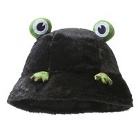 Women's Cartoon Style Cute Frog Wide Eaves Bucket Hat sku image 1