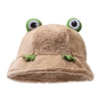 Women's Cartoon Style Cute Frog Wide Eaves Bucket Hat main image 3