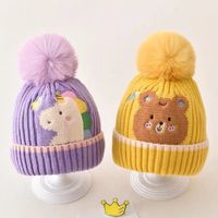 Children Unisex Cartoon Style Cute Simple Style Solid Color Wool Cap main image 1