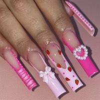Sweet Bow Knot Plastic Nail Patches 1 Set main image 1
