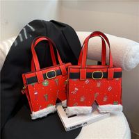 Women's All Seasons Pu Leather Christmas Socks Cute Square Zipper Handbag main image 3