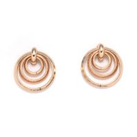 1 Pair Shiny Solid Color Hollow Out Alloy Gold Plated Ear Studs main image 2