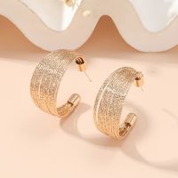 1 Pair Simple Style Classic Style Geometric Plating Alloy Gold Plated Earrings main image 3