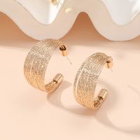 1 Pair Simple Style Classic Style Geometric Plating Alloy Gold Plated Earrings sku image 1