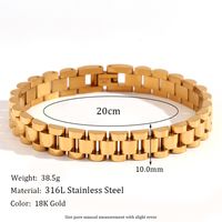 Simple Style Classic Style Solid Color Stainless Steel Plating 18k Gold Plated Women's Bracelets sku image 1
