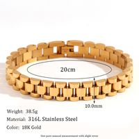 Simple Style Classic Style Solid Color Stainless Steel Plating 18k Gold Plated Women's Bracelets main image 5