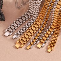 Simple Style Classic Style Solid Color Stainless Steel Plating 18k Gold Plated Women's Bracelets main image 4