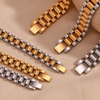 Simple Style Classic Style Solid Color Stainless Steel Plating 18k Gold Plated Women's Bracelets main image 3