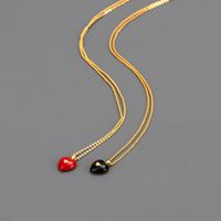 Retro Heart Shape Copper Plating Pendant Necklace main image 1