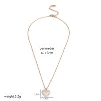 Wholesale Luxurious Streetwear Heart Shape Stainless Steel Copper Plating Inlay Zircon Pendant Necklace sku image 2