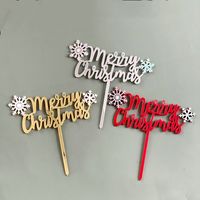 Christmas Cute Pastoral Letter Arylic Party Festival Cake Decorating Supplies main image 1