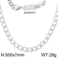 Stainless Steel 18K Gold Plated Simple Style Geometric Bracelets Necklace sku image 3