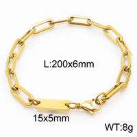 Stainless Steel 18K Gold Plated Simple Style Solid Color Bracelets Necklace sku image 2