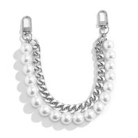 White Gold Alloy Pearl Bag Chain sku image 2