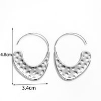 1 Pair Simple Style Irregular Solid Color Plating Stainless Steel 18k Gold Plated Hoop Earrings main image 3