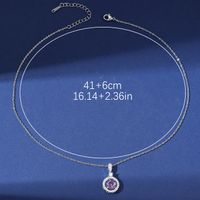 Wholesale Vintage Style Round Stainless Steel Plating Inlay Zircon Pendant Necklace main image 2