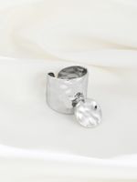 304 Stainless Steel Simple Style Solid Color Charm Rings Open Rings main image 1