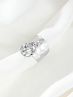 304 Stainless Steel Simple Style Solid Color Charm Rings Open Rings main image 2