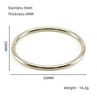 Simple Style Solid Color Stainless Steel 18K Gold Plated Titanium Steel Bangle In Bulk sku image 1