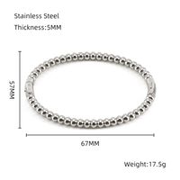 Simple Style Solid Color Stainless Steel 18K Gold Plated Titanium Steel Bangle In Bulk sku image 4